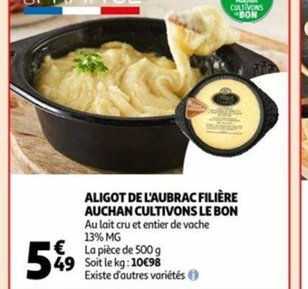 Auchan Aligot de l'Aubrac Filière Auchan Cultivons le Bon offre