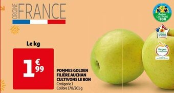 Auchan Pommes Golden Filière Auchan Cultivons Le Bon offre