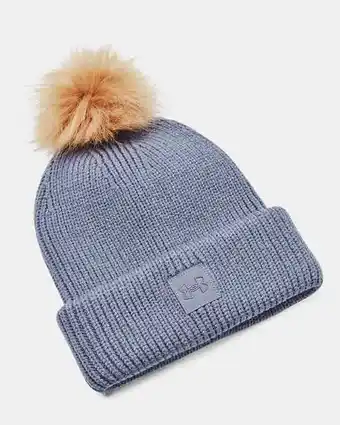 Bonnet à pompon côtelé coldgear® infrared halftime pour femmes