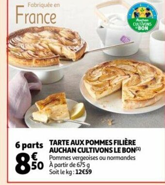 Auchan Tarte Aux Pommes Filiere Auchan Cultivons Le Bon offre