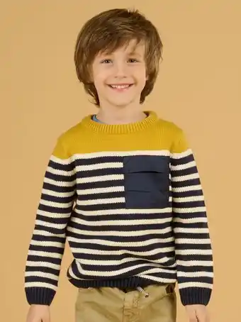 Pull en maille Ă rayures