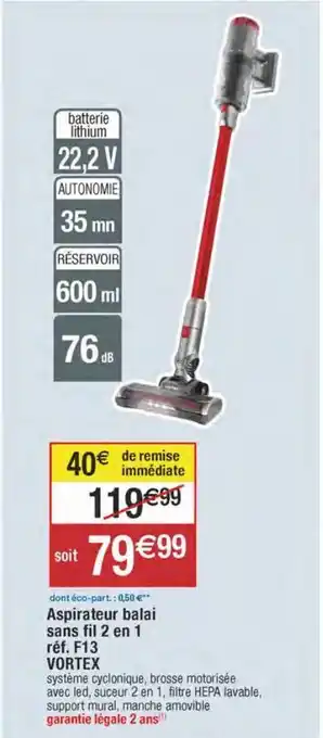 Aspirateur balai