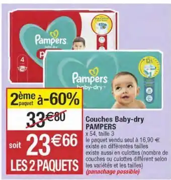 Migros Couches pampers offre