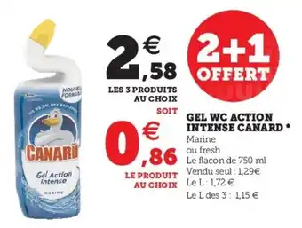 Super U Gel WC Action Intense Canard offre