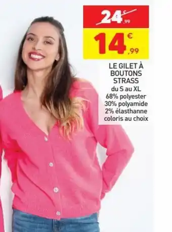 Stokomani Le Gilet A Boutons Strass offre