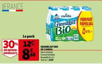 Auchan Grandlait Bio De Candia offre