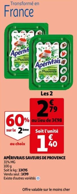 Auchan Apérivrais Saveurs De Provence offre