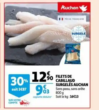 Auchan Filets De Cabillaud Surgelés Auchan offre