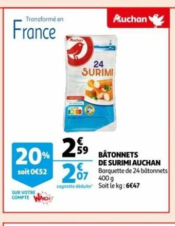 Auchan Batonnets De Surimi Auchan offre