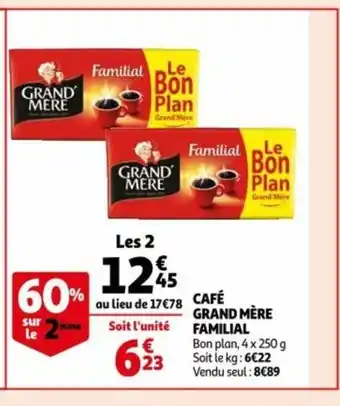Auchan Café Grand Mére Familial offre