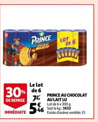 Auchan Prince Au Chocolat Au Lait Lu offre