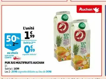 Auchan Pur Jus Multifruits Auchan offre