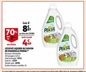 Auchan Lessive Liquide Au Savon De Marseille Persil offre