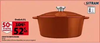 Auchan Cocotte Fonte D'Acier offre