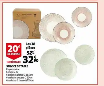 Auchan Service De Table offre