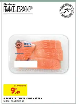 Intermarché 4 Pavés De Truite Sans Aretes offre