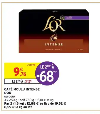 Intermarché Café Moulu Intense L'or offre
