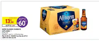 Intermarché Biere Blonde D'Ababaye Affligem offre