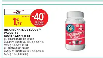 Intermarché Bicarbonate De Soude Paulette offre