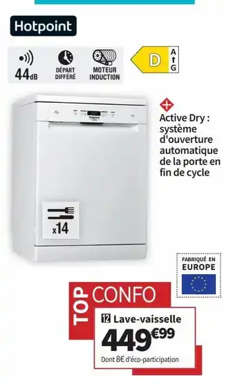 Conforama Lave-vaisselle hotpoint offre