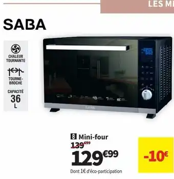Conforama Mini-four saba offre