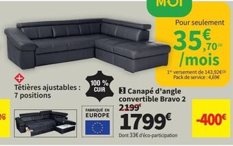 Conforama Canapé d'angle offre