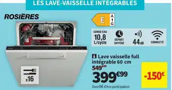 Conforama Lave-vaisselle rosières offre