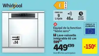Lave-vaisselle whirlpool
