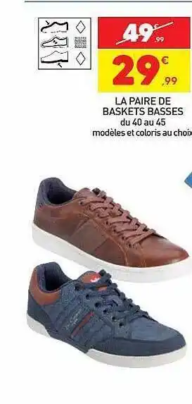 La parie de baskets basses