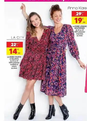 Stokomani La robe courte à volants ou la robe longue boutonnée anna kare offre
