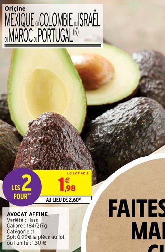 Intermarché Hyper Avocat affine offre
