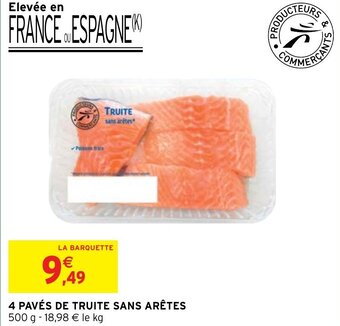 Intermarché Hyper 4 pavés de truite sans arêtes offre