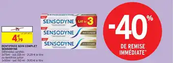 Intermarché Hyper Dentifrice soin complet SENSODYNE offre