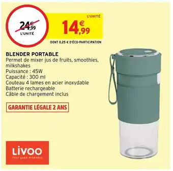 Intermarché Hyper Blender portable offre