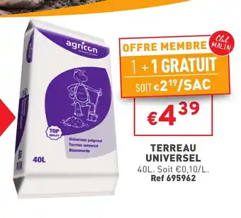 Trafic Terreau universel offre
