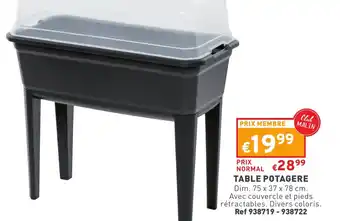 Trafic Table potagere offre