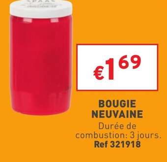 Trafic Bougie neuvaine offre