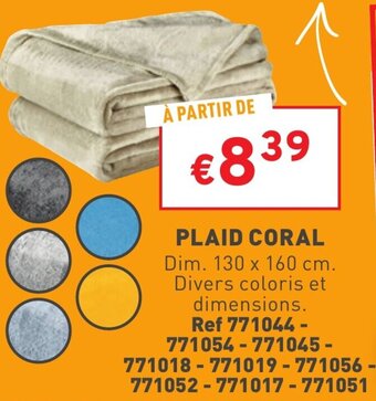 Trafic Plaid coral offre