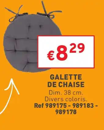 Trafic Galette de chaise offre