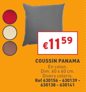 Trafic Coussin panama offre