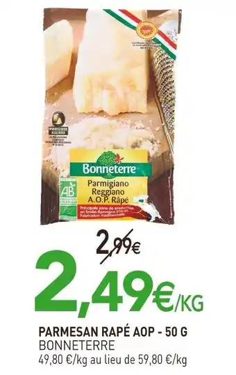 naturéO Parmesan rapé aop - 50 G offre