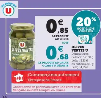 Super U Olives Vertes U offre