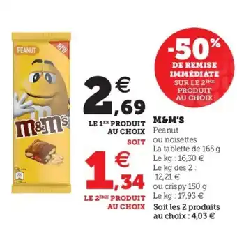 Super U M&M's offre