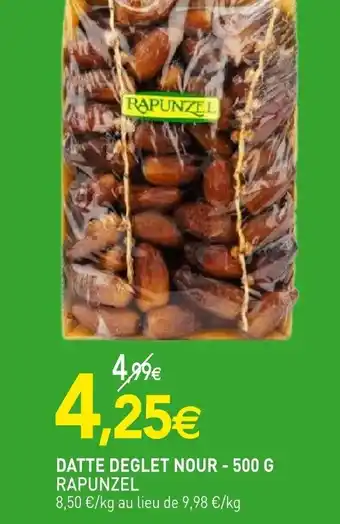 naturéO Datte Deglet Nour - 500 G Rapunzel offre