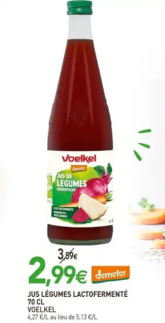 naturéO Jus Légumes Lactofermenté 70 CL Voelkel offre