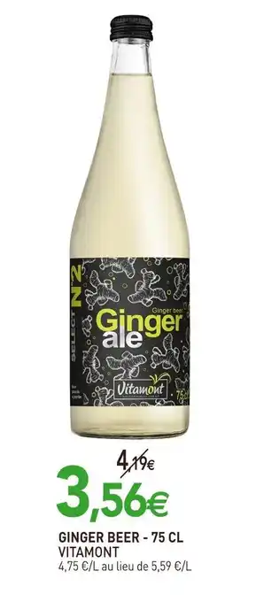 naturéO Ginger Beer- 75CL Vitamont offre