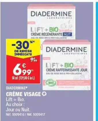 ALDI Crème visage diadermine offre