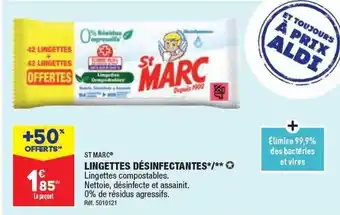 ALDI Lingettes désinfectantes st marc offre