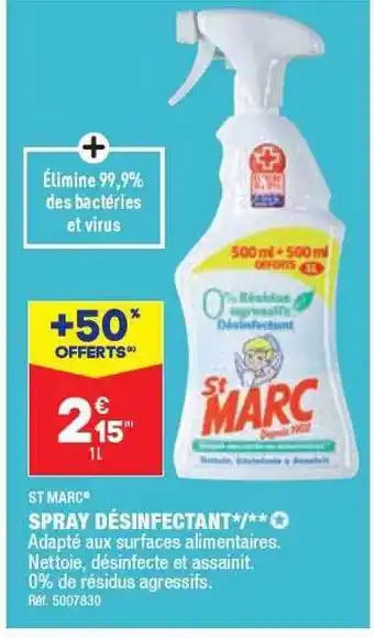ALDI Spray désinfectant st marc offre