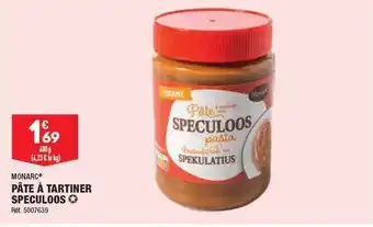 ALDI Pâte à tartiner spéculoos monarc offre